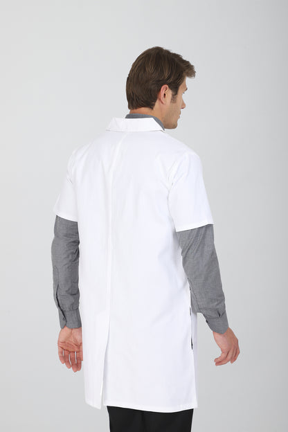 Men's Lab Coat Apron (Snap Closure) Half Sleeve - Length 37"