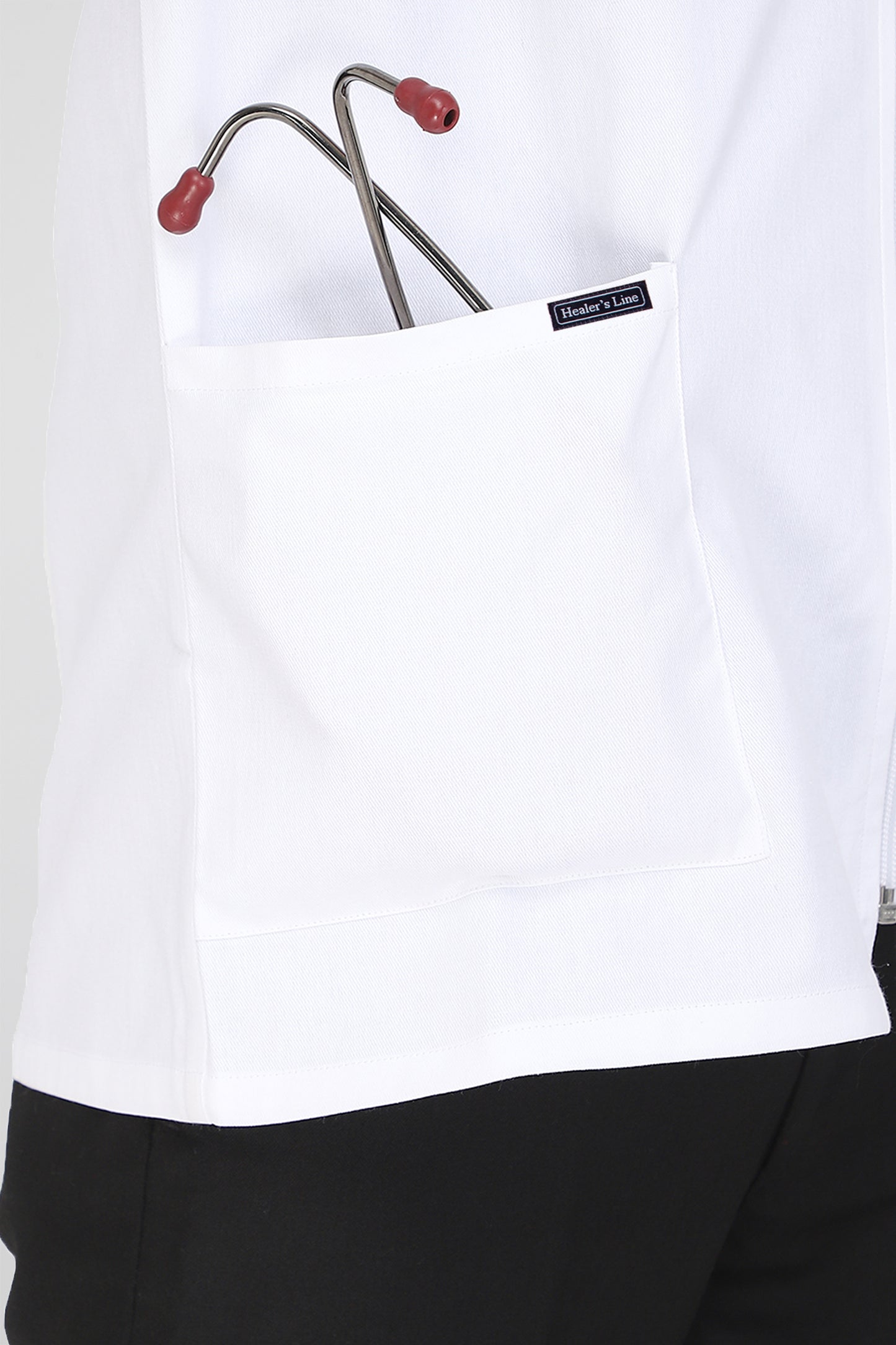 Men's Lab Coat Apron (Zipper Closure) Full Sleeve with Knit Cuffs - Length 30"