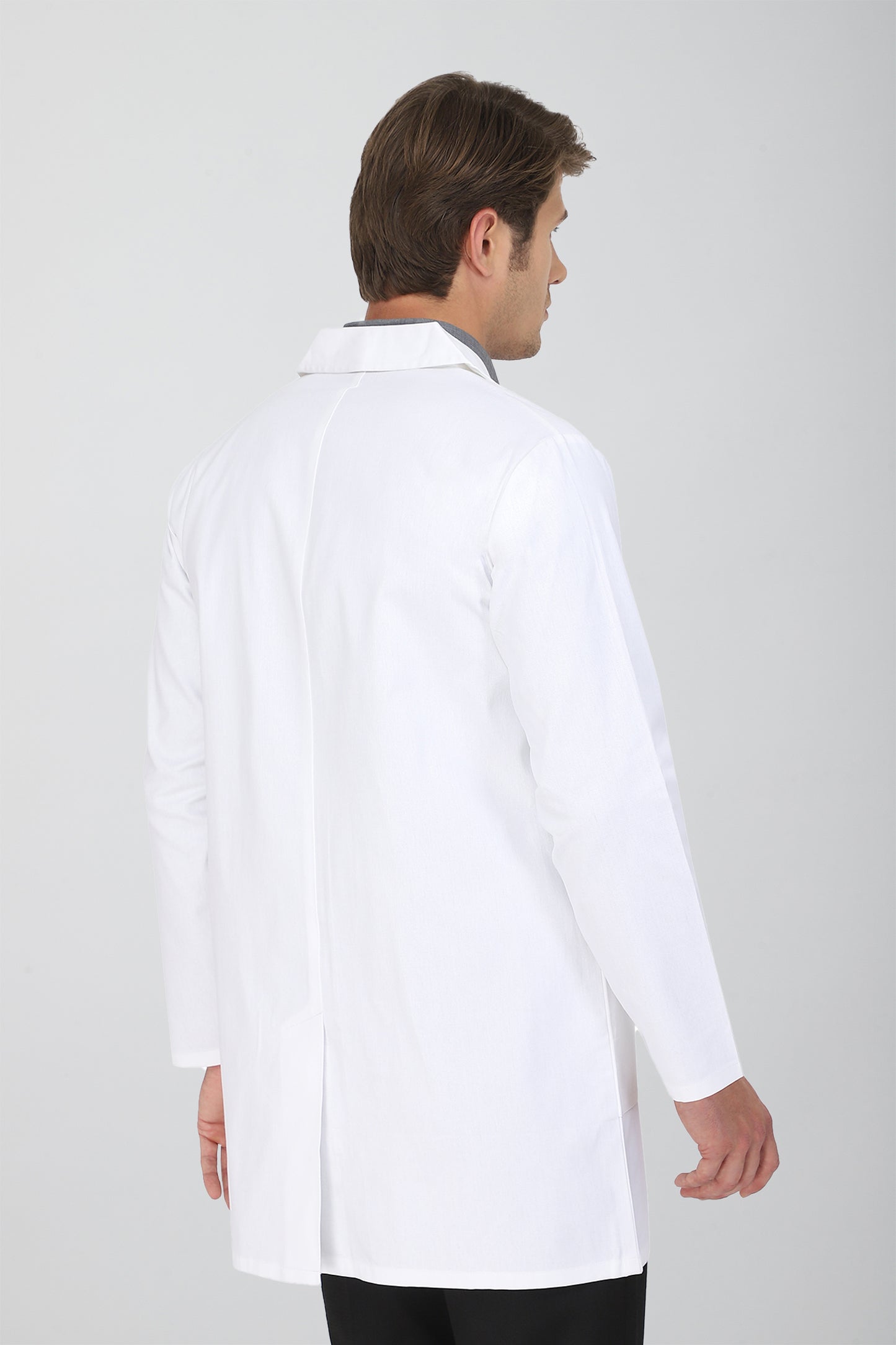 Men's Lab Coat Apron (Zipper Closure) Full Sleeve - Length 34"