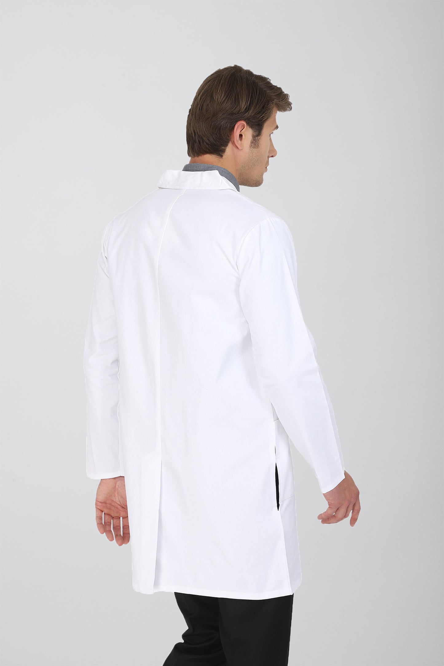 Men's Lab Coat Apron (Zipper Closure) Full Sleeve - Length 37"
