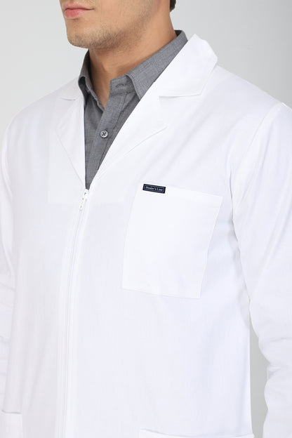 Men's Lab Coat Apron (Zipper Closure) Full Sleeve - Length 30"