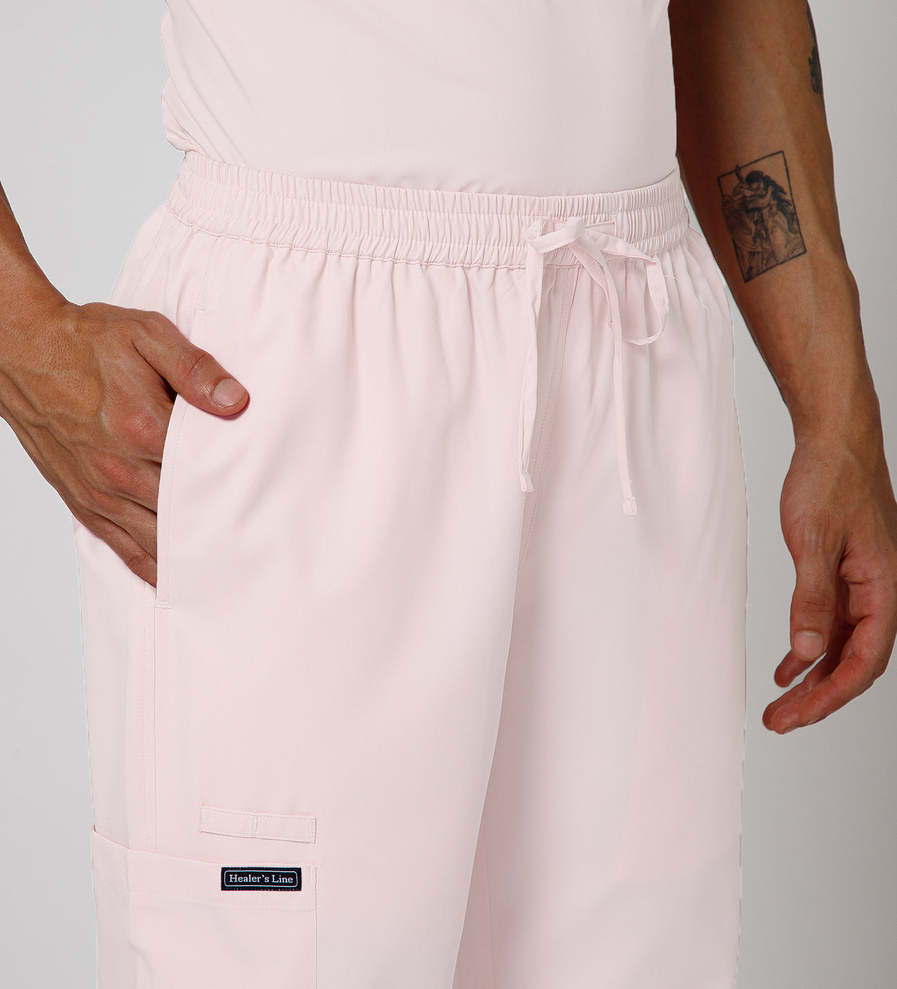 Healer's Line Men's Scrub Bottom (Baby Pink) 4 Pockets