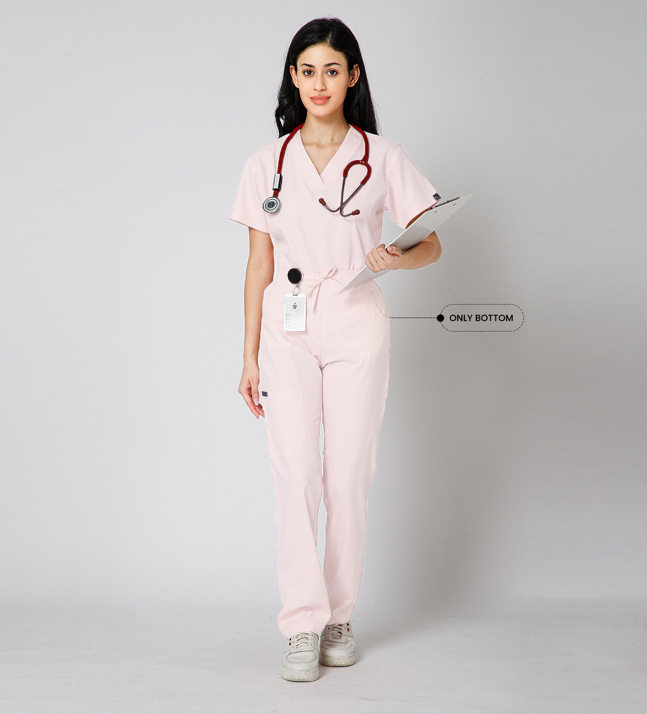Healer's Line Women’s Scrub Bottom (Baby Pink) 4 Pockets