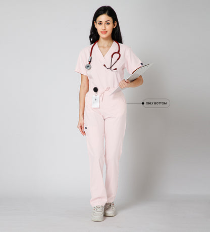 Healer's Line Women’s Scrub Bottom (Baby Pink) 4 Pockets
