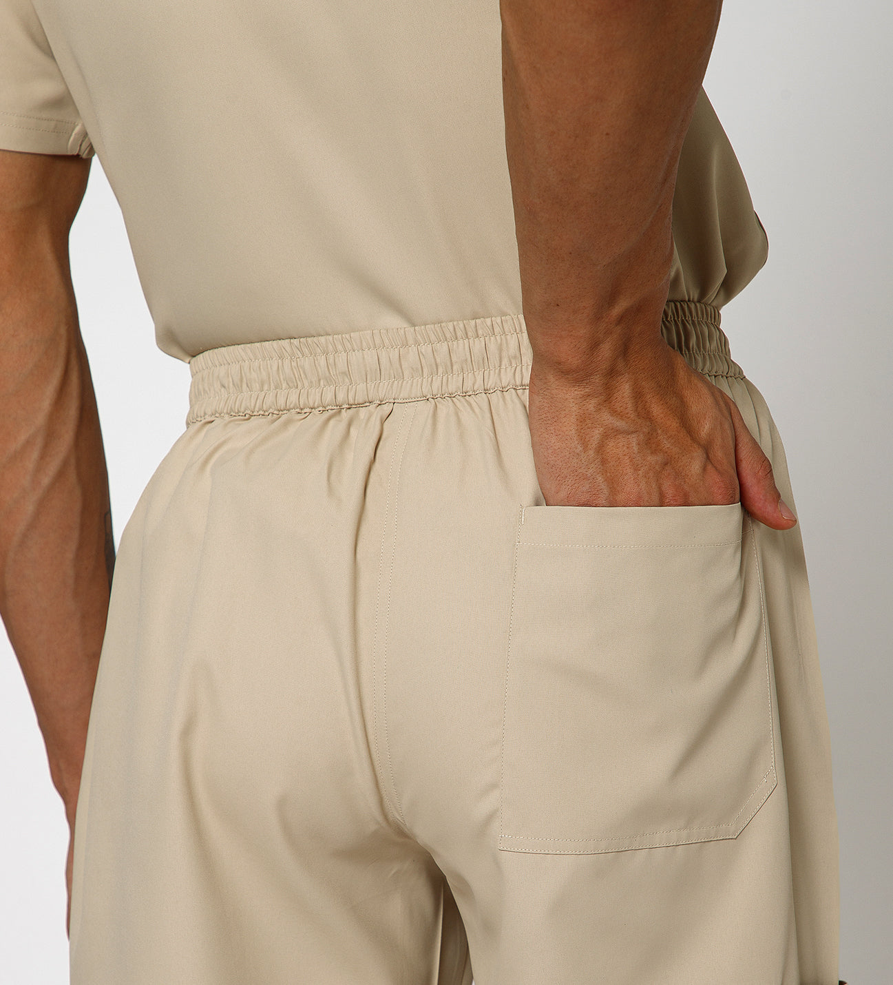 Healer's Line Men's Scrub Bottom (Beige) 4 Pockets