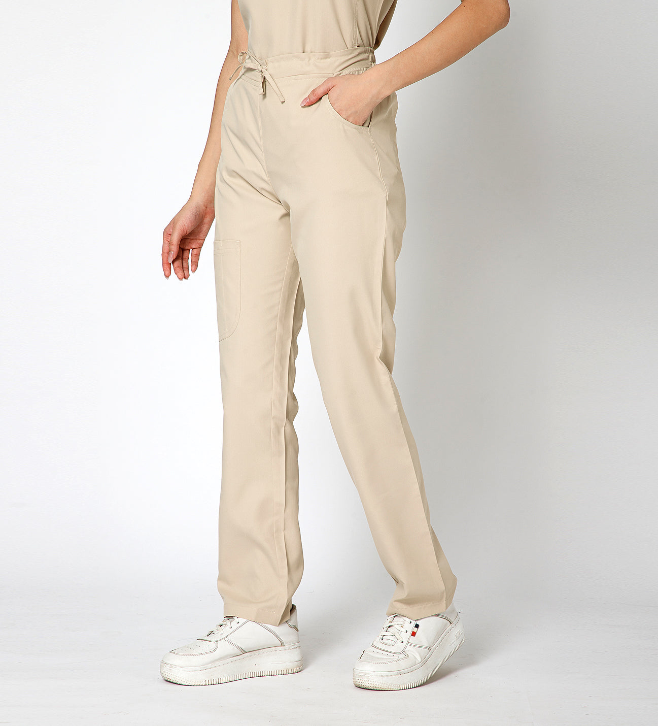 Healer's Line Women’s Scrub Bottom (Beige) 4 Pockets