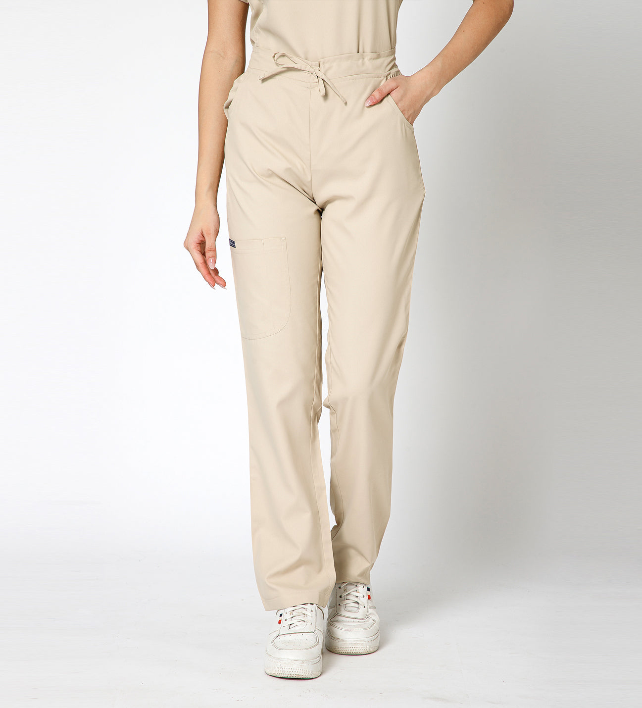 Healer's Line Women’s Scrub Bottom (Beige) 4 Pockets