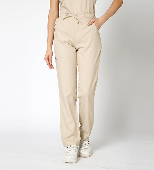Healer's Line Women’s Scrub Bottom (Beige) 4 Pockets