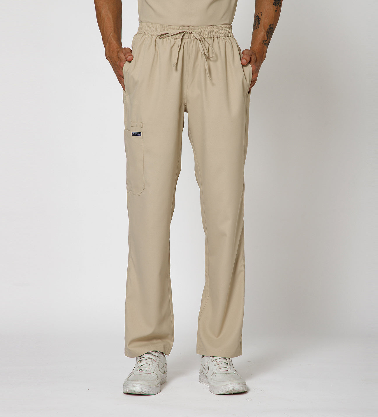 Healer's Line Men's Scrub Bottom (Beige) 4 Pockets