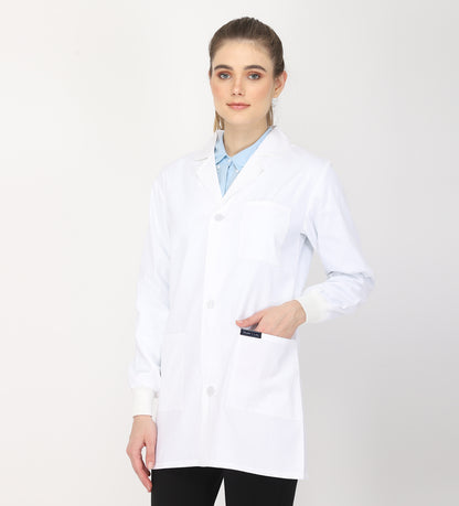 Healer's Line Women's Lab Coat (Button Closure) Length 32"