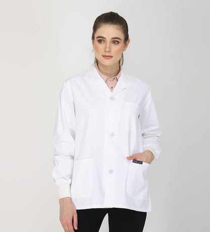 Healer's Line Women's Lab Coat (Button Closure) Length 28"