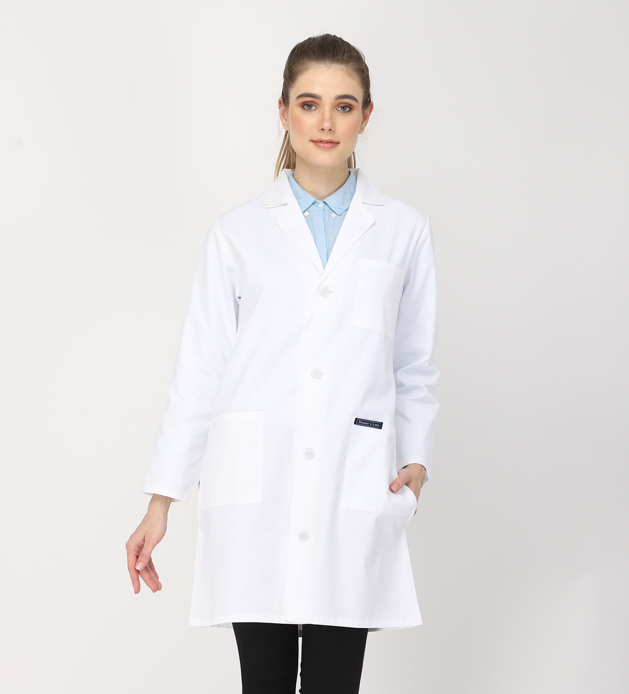Healer's Line Women's Lab Coat (Button Closure) Length 37"