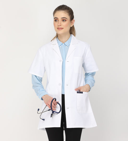 Healer's Line Women's Lab Coat (Button Closure) Length 32"