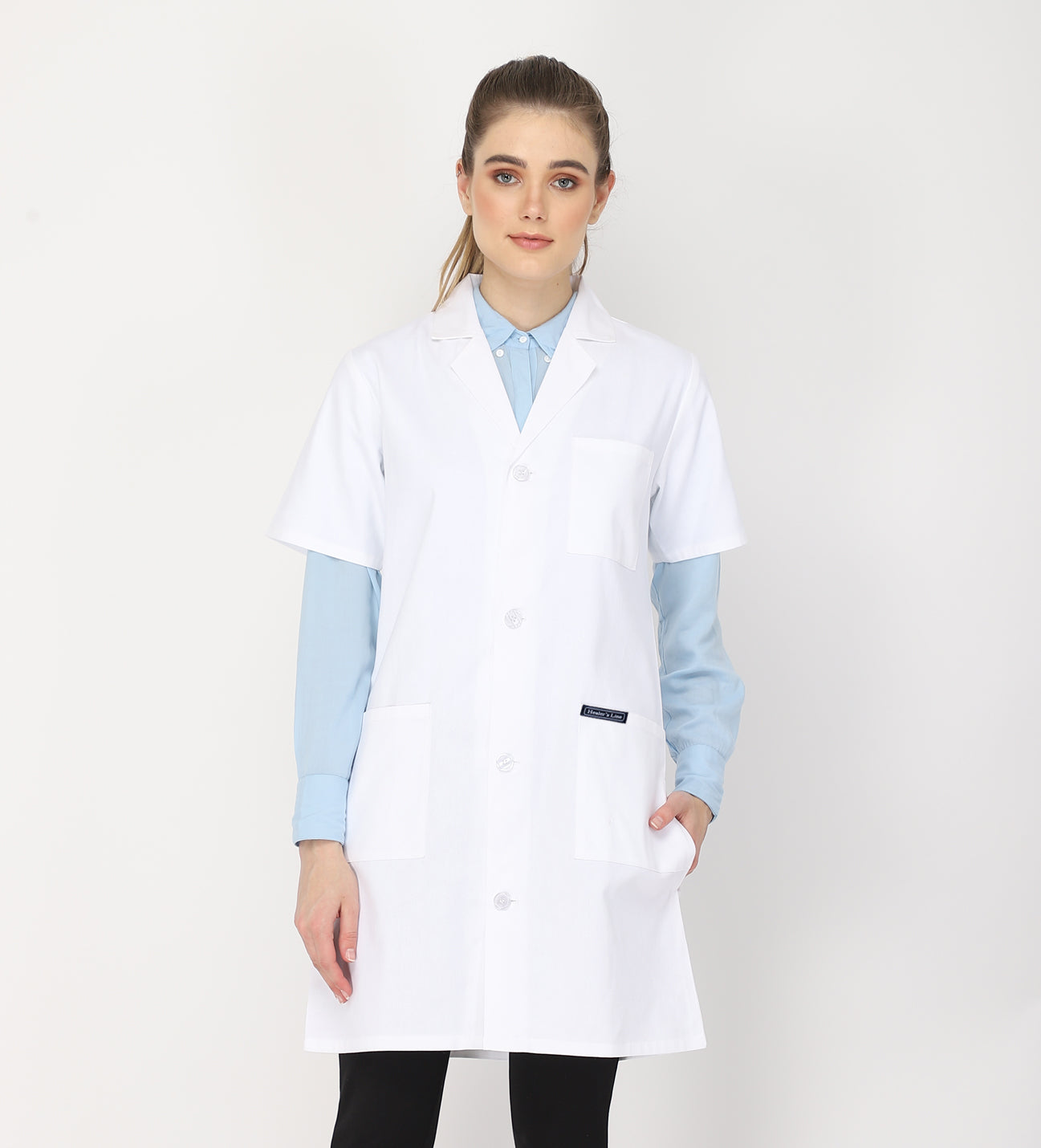 Healer's Line Women's Lab Coat (Button Closure) Length 37"