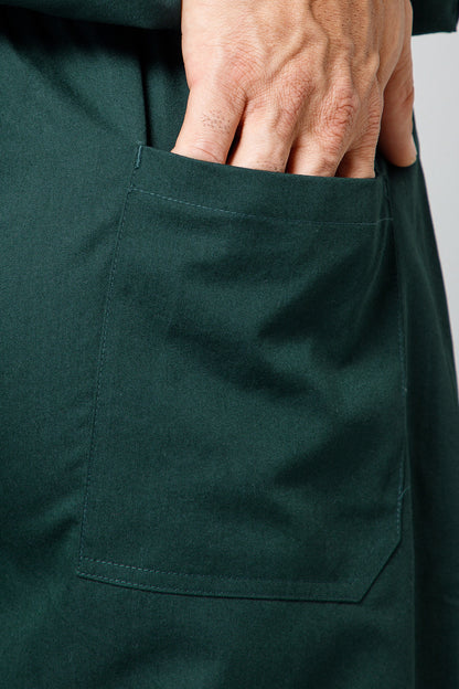 Classic Men’s V-Neck Scrub Suit (Forest Green) PRH Fabric