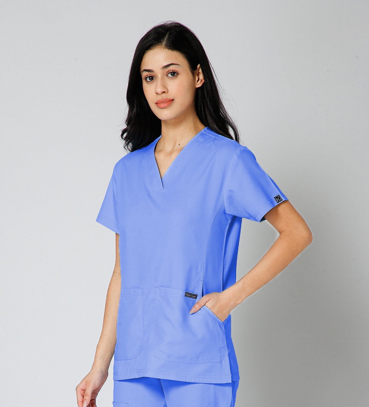 Healer's Line Classic Women’s V-Neck Scrub Top (Lavender)