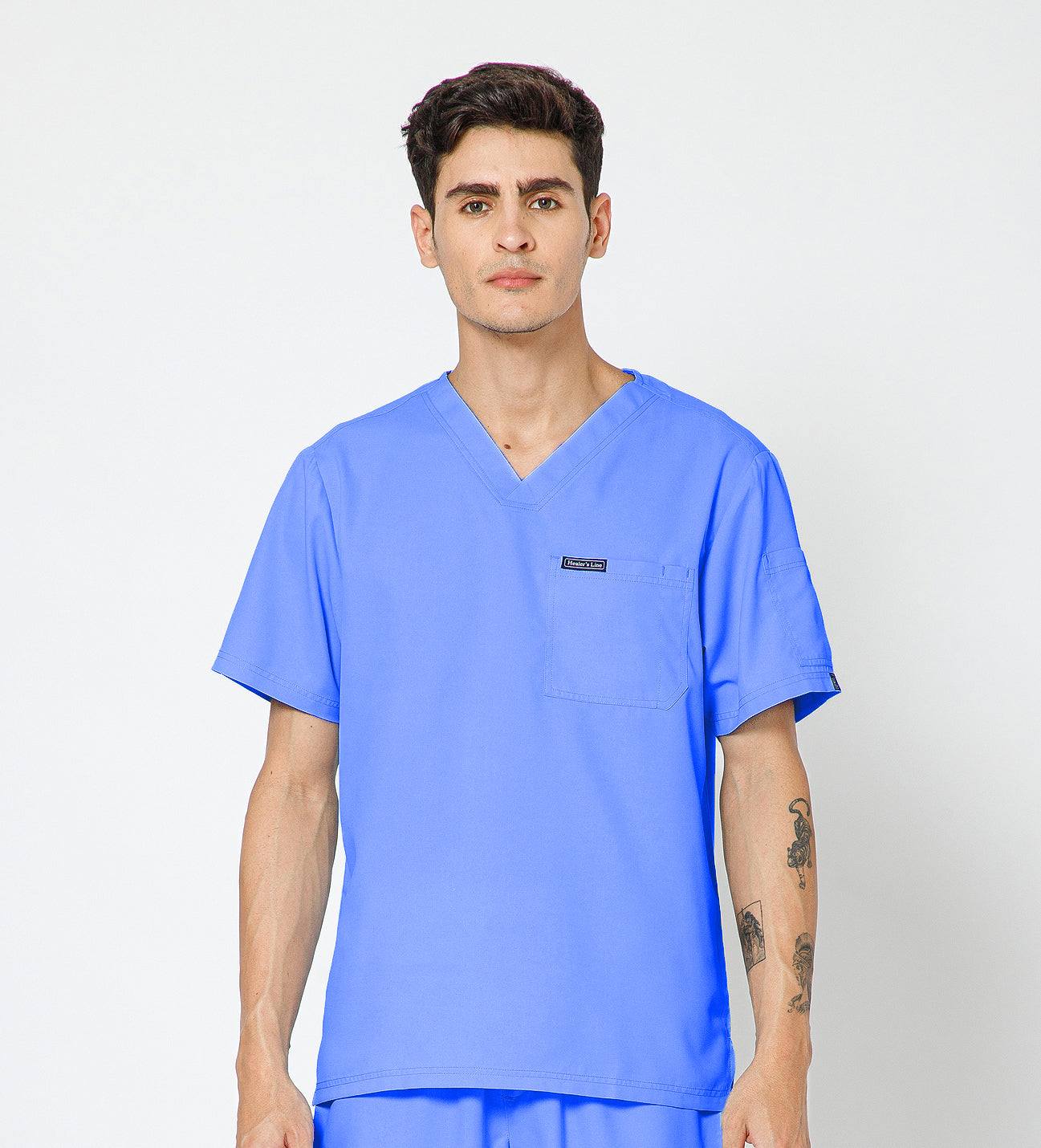 Healer's Line Classic Men’s V-Neck Scrub Top (Lavender)