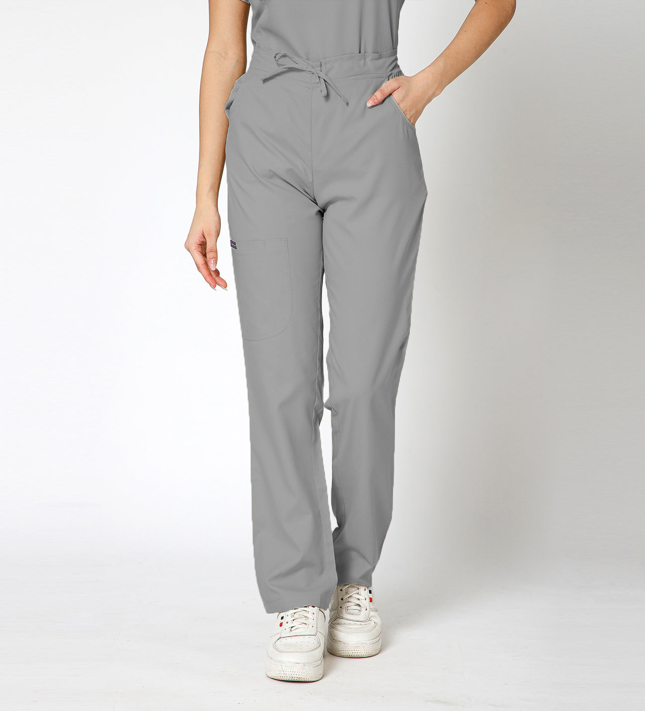 Healer's Line Women’s Scrub Bottom (Light Grey) 4 Pockets