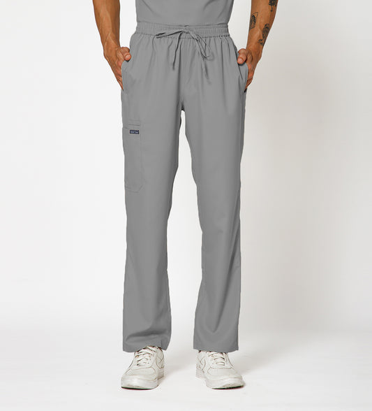Healer's Line Men's Scrub Bottom (Light Grey) 4 Pockets