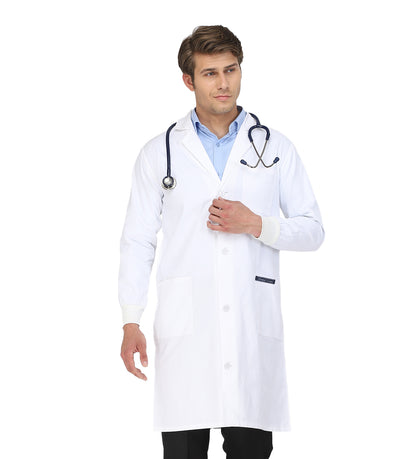 Healer's Line Men's Lab Coat (Button Closure) Length 41"