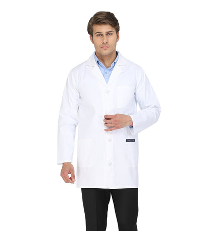 Healer's Line Men's Lab Coat (Button Closure) Length 34"
