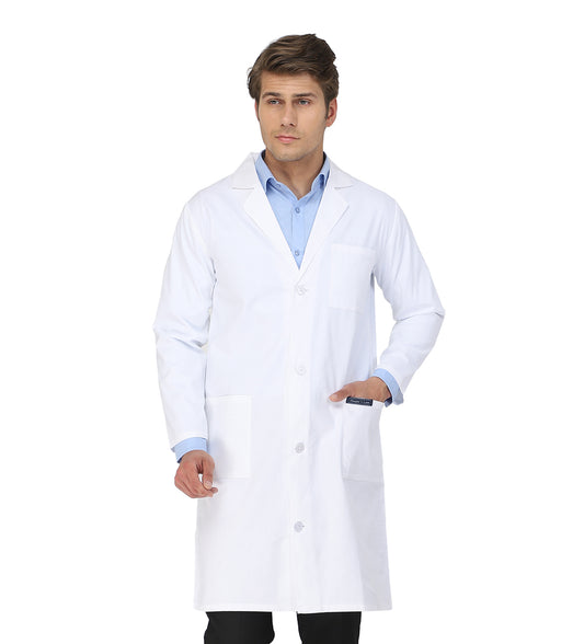 Healer's Line Men's Lab Coat (Button Closure) Length 41"