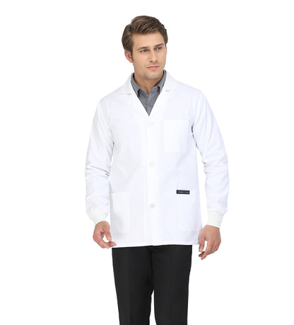 Healer's Line Men's Lab Coat (Button Closure) Length 30"