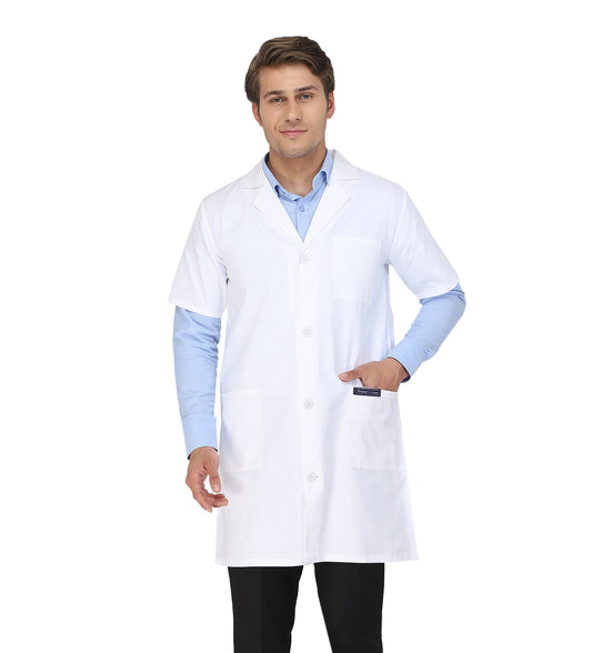 Healer's Line Men's Lab Coat (Button Closure) Length 37"