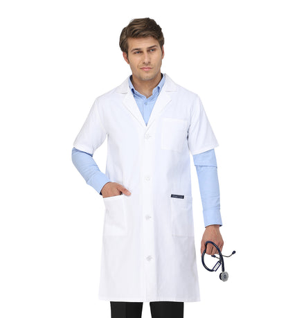 Healer's Line Men's Lab Coat (Button Closure) Length 41"