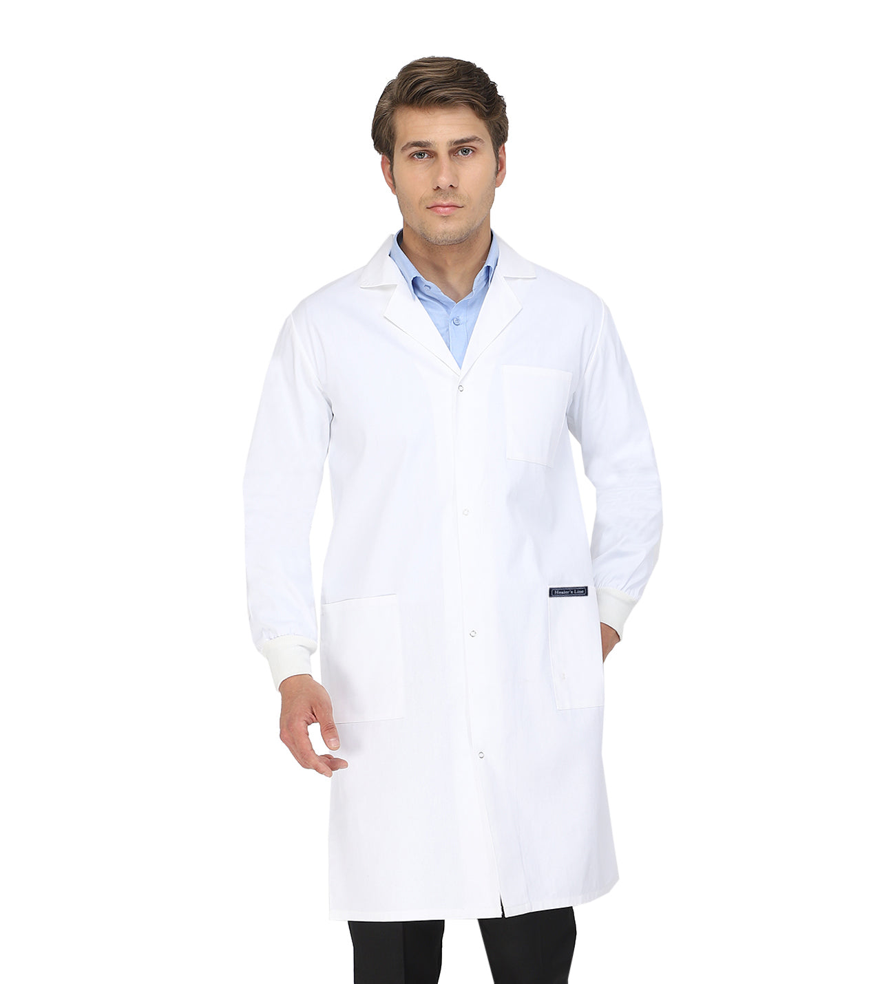 Healer's Line Men's Lab Coat (Snap Closure) Length 41"