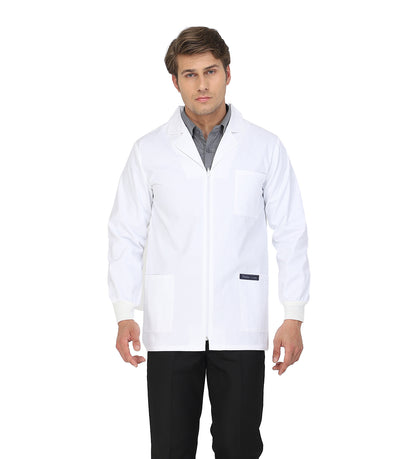 Healer's Line Men's Lab Coat (Zipper Closure) Length 30"