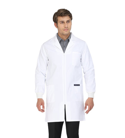 Healer's Line Men's Lab Coat (Zipper Closure) Length 37"