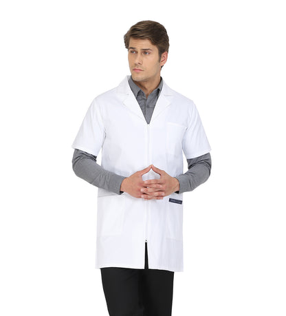 Healer's Line Men's Lab Coat (Zipper Closure) Length 34"
