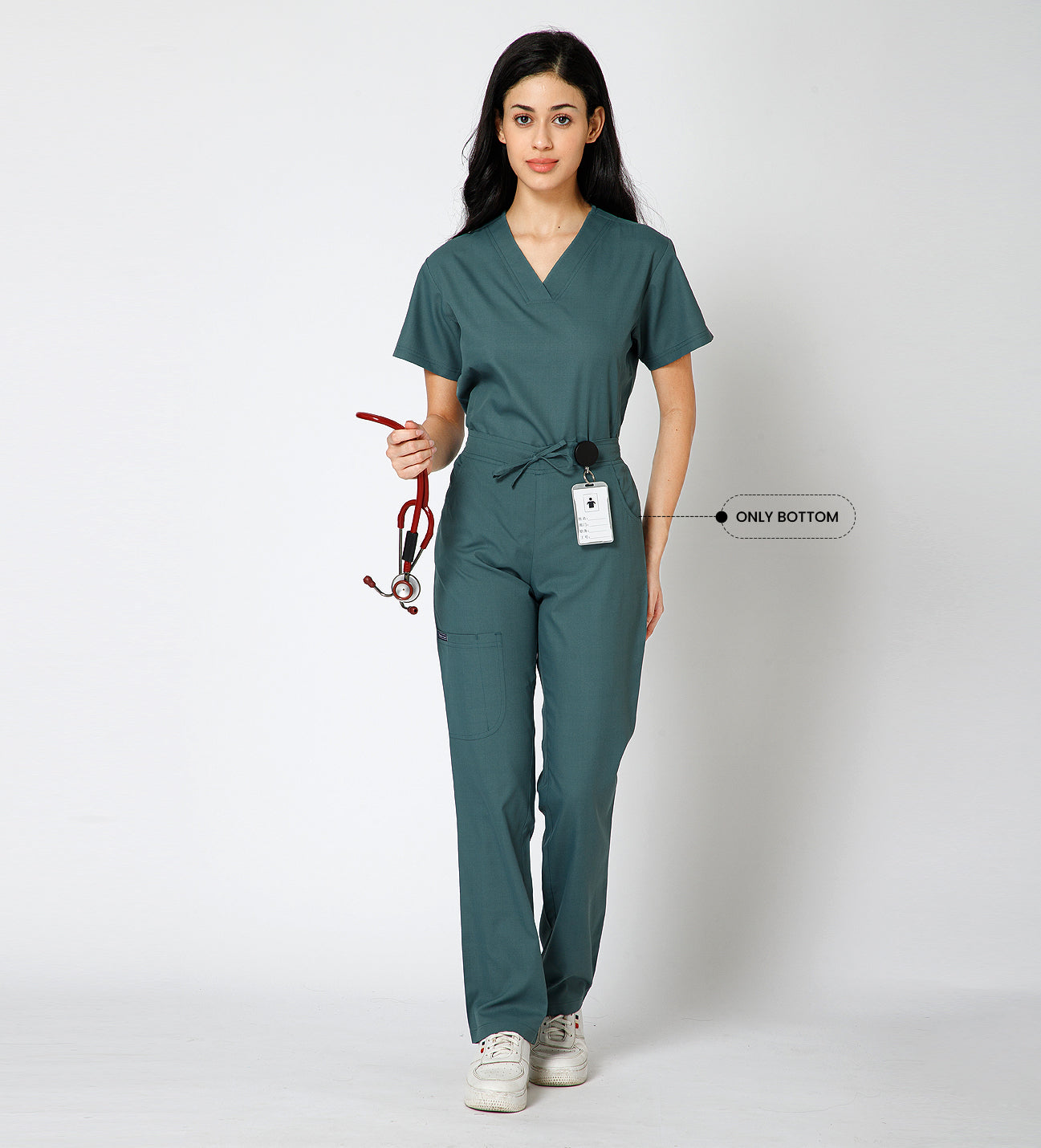 Healer's Line Women’s Scrub Bottom (Medium Olive) 4 Pockets