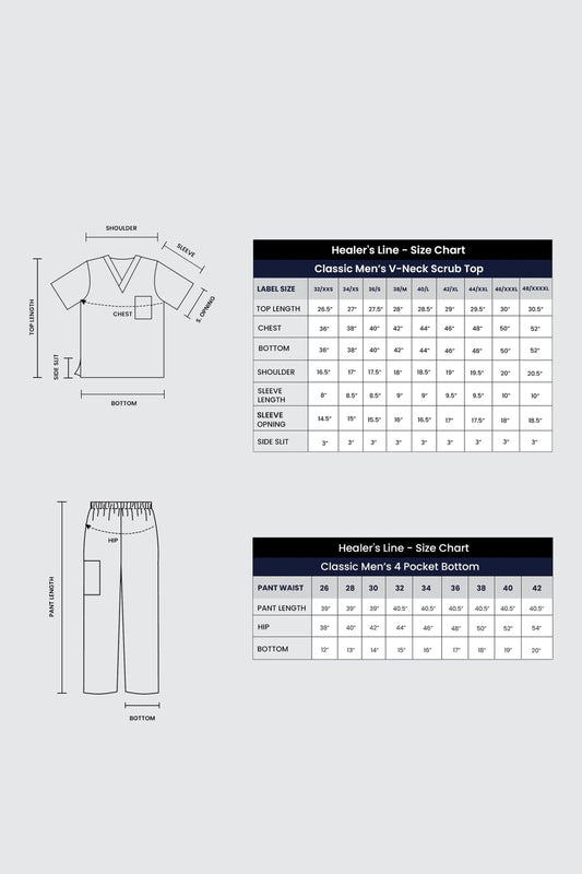 Classic Men’s V-Neck Scrub Suit (Petrol Blue) PRH Fabric