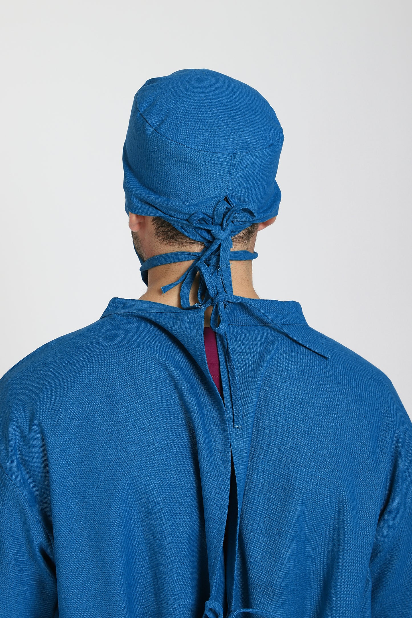 Premium Quality Men's Reusable Surgeon Gown Set (Blue)