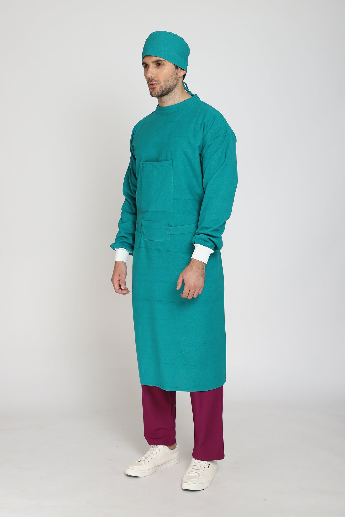 Premium Quality Men's Reusable Surgeon Gown Set (Green)