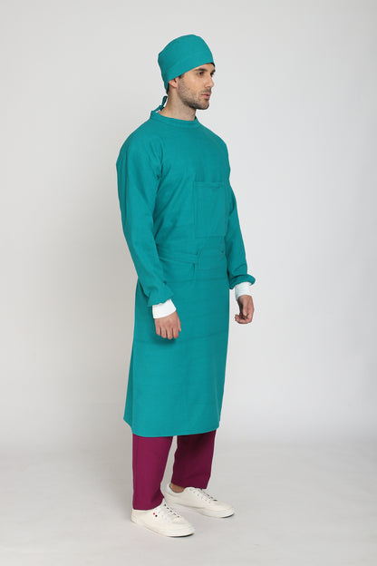 Premium Quality Men's Reusable Surgeon Gown Set (Green)