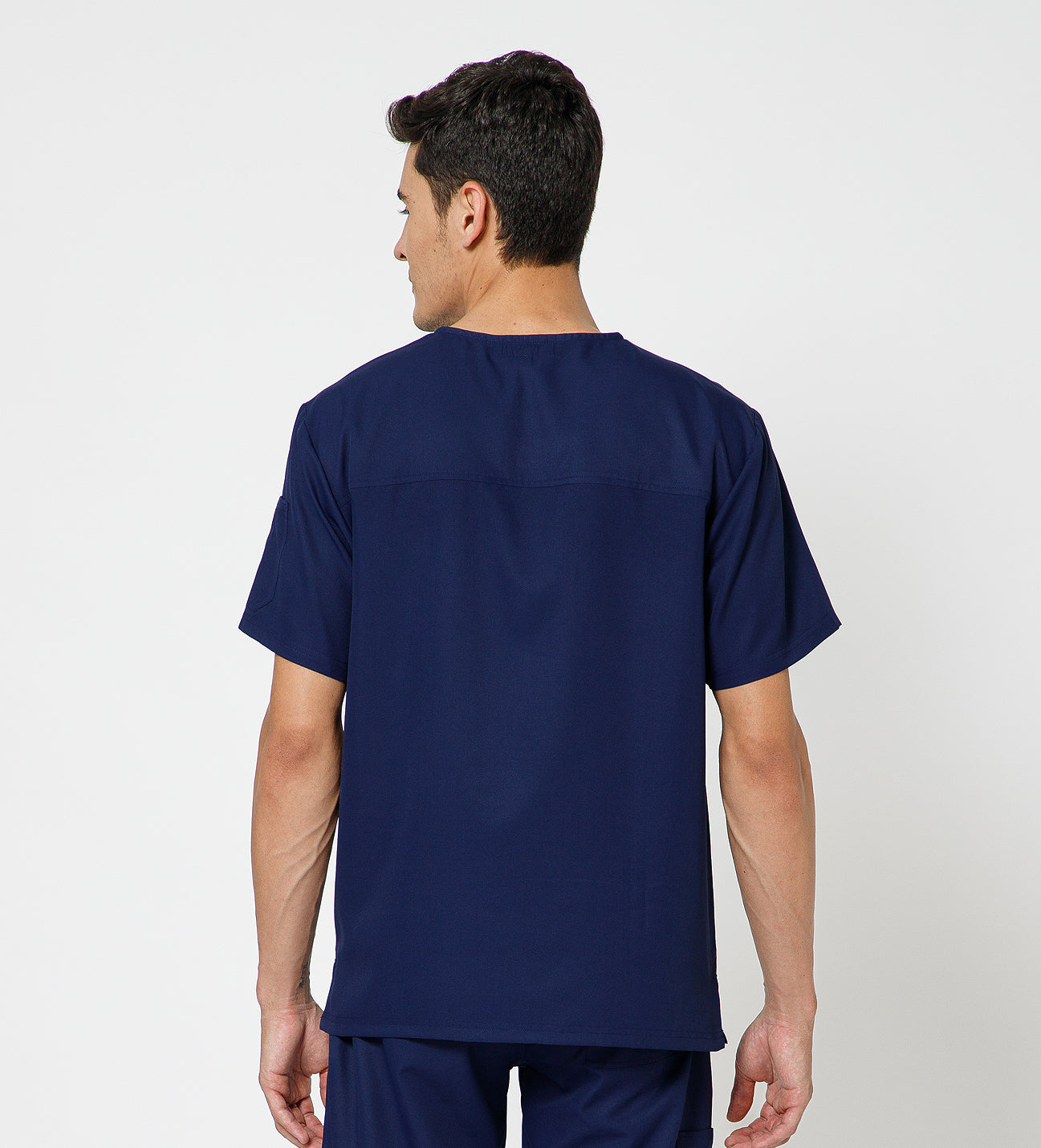 Healer's Line Classic Men’s V-Neck Scrub Top (Navy)