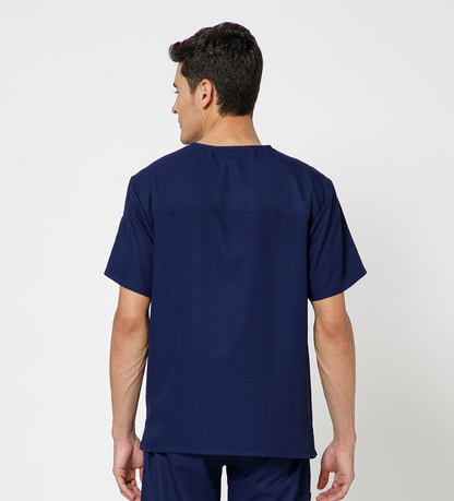 Healer's Line Classic Men’s V-Neck Scrub Top (Navy)