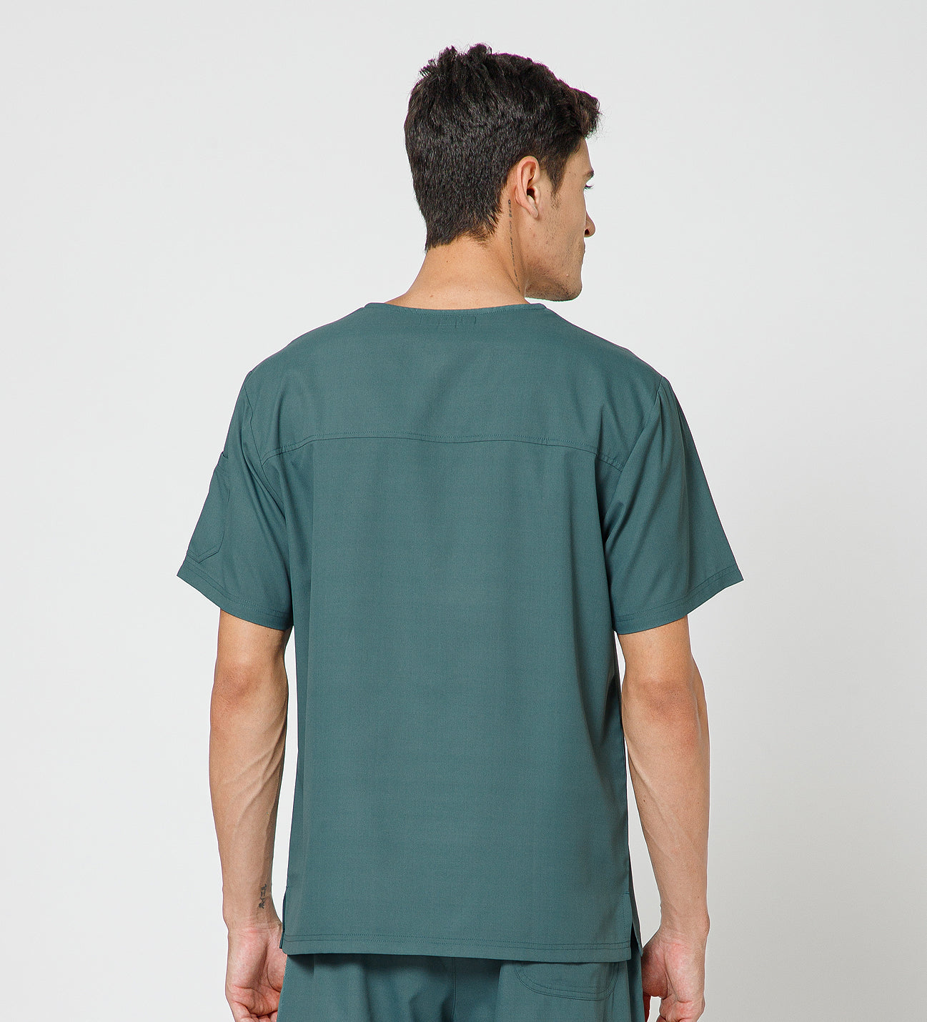 Healer's Line Classic Men’s V-Neck Scrub Top (Medium Olive)