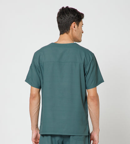 Healer's Line Classic Men’s V-Neck Scrub Top (Medium Olive)