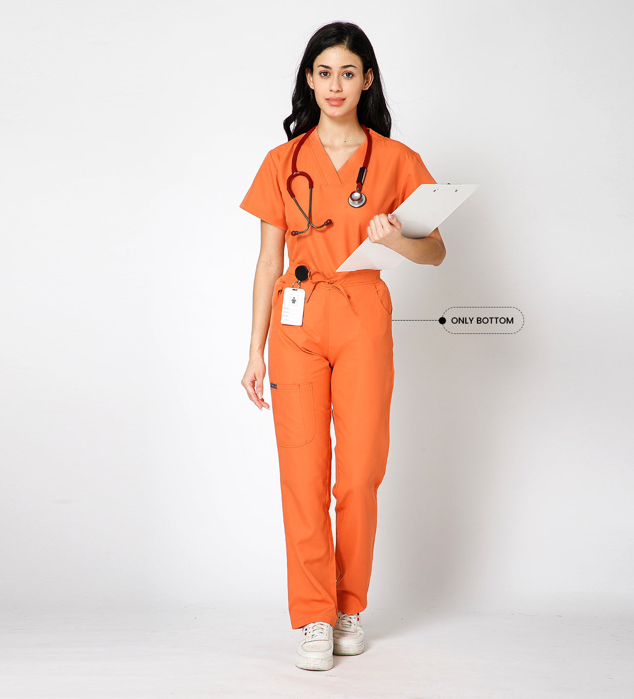 Healer's Line Women’s Scrub Bottom (Orange) 4 Pockets
