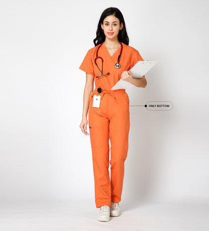 Healer's Line Women’s Scrub Bottom (Orange) 4 Pockets
