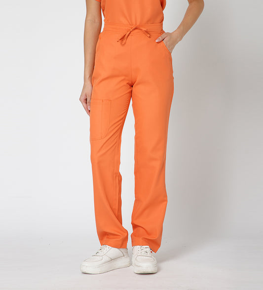 Healer's Line Women’s Scrub Bottom (Orange) 4 Pockets