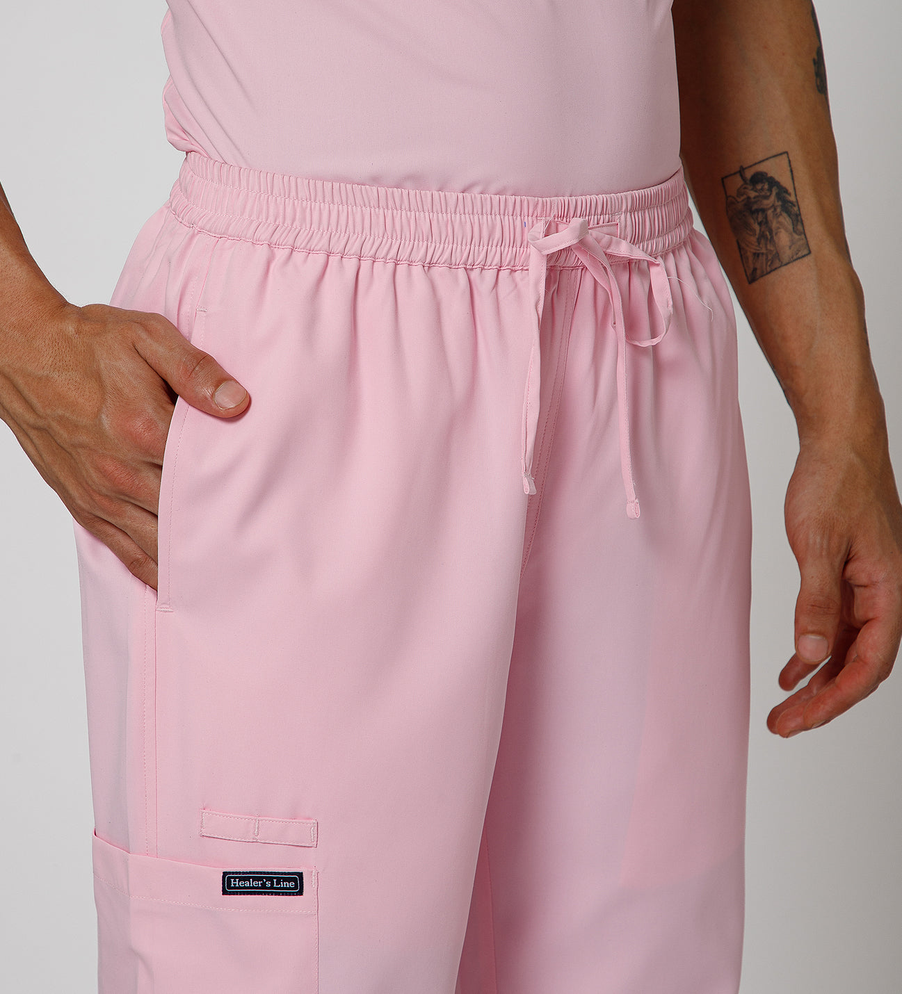Healer's Line Men's Scrub Bottom (Pink) 4 Pockets