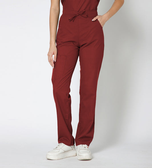 Healer's Line Women’s Scrub Bottom (Red) 4 Pockets