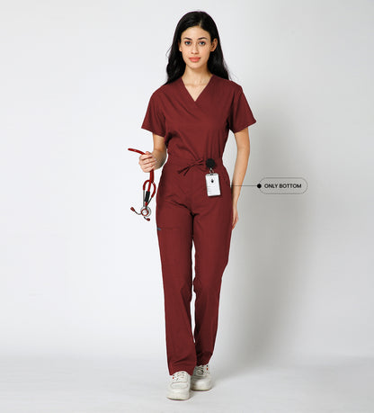 Healer's Line Women’s Scrub Bottom (Red) 4 Pockets