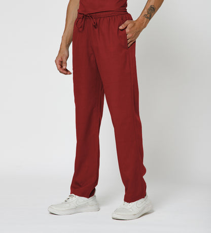Healer's Line Men's Scrub Bottom (Red) 4 Pockets