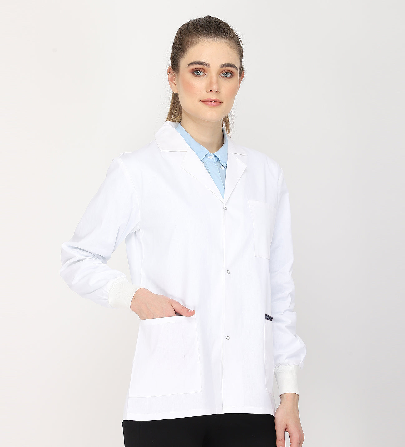 Healer's Line Women's Lab Coat (Snap Closure) Length 28"